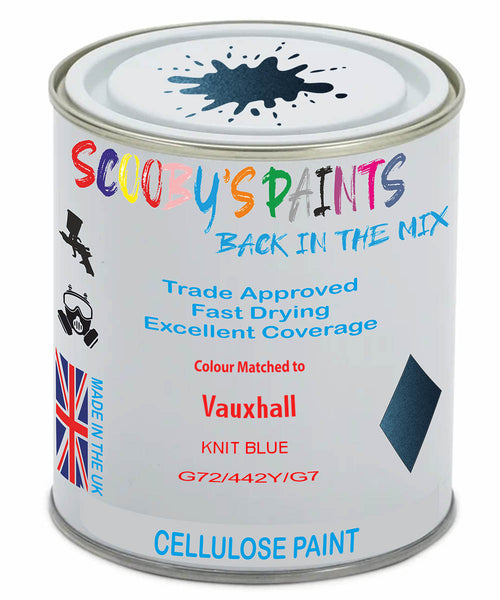 Paint Mixed Vauxhall Corsa Knit Blue 22W/442Y/G72 Cellulose Car Spray Paint