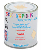 Paint Mixed Vauxhall Zafira Light Ivory 0U1/611/62L Cellulose Car Spray Paint