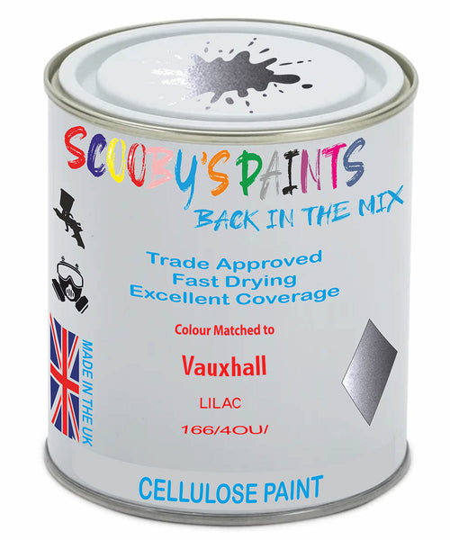 Paint Mixed Vauxhall Meriva Lilac 166/4Ou Cellulose Car Spray Paint