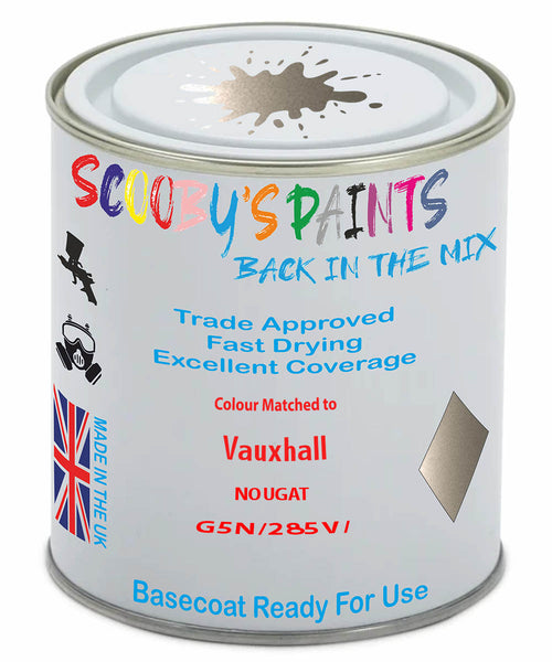 Paint Mixed Vauxhall Cascada Nougat 191/285V/G5N Basecoat Car Spray Paint