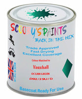 Paint Mixed Vauxhall Movano Ocean Green 396/39U/D92 Basecoat Car Spray Paint