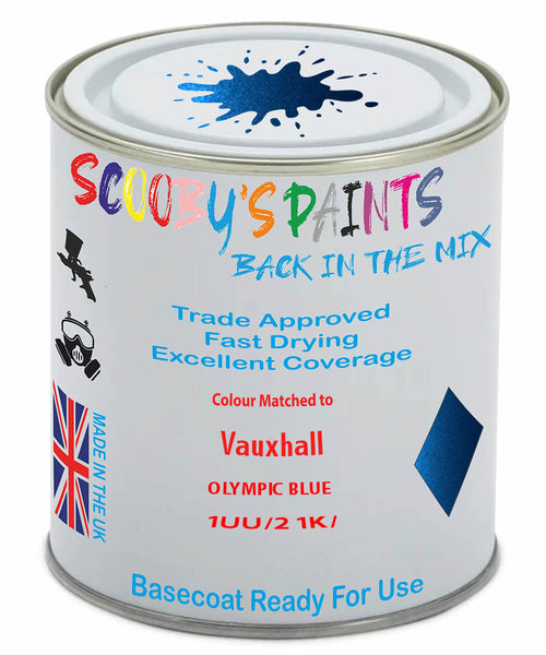 Paint Mixed Vauxhall Agila Olympic Blue 1Uu/21K Basecoat Car Spray Paint