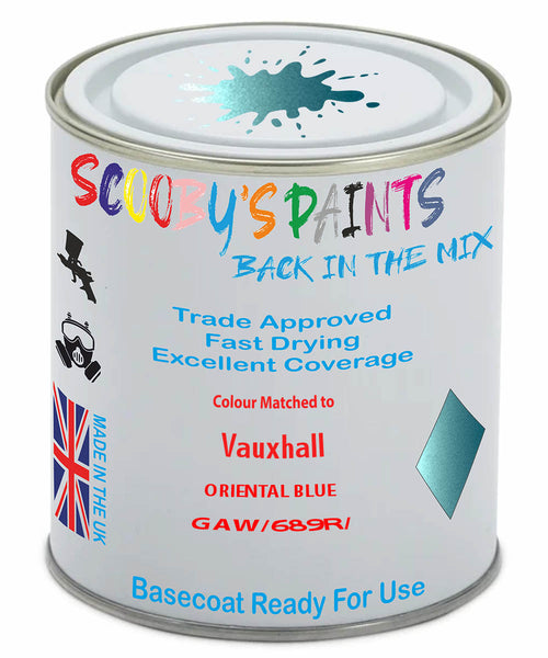 Paint Mixed Vauxhall Astra Oriental Blue 21Z/689R/Gaw Basecoat Car Spray Paint