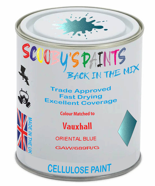 Paint Mixed Vauxhall Meriva Oriental Blue 21Z/689R/Gaw Cellulose Car Spray Paint