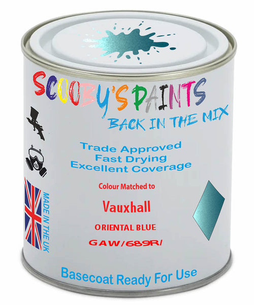 Paint Mixed Vauxhall Corsa Oriental Blue 21Z/689R/Gaw Basecoat Car Spray Paint