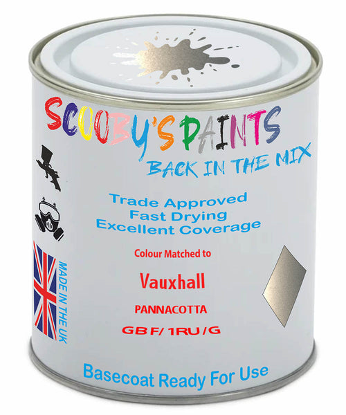 Paint Mixed Vauxhall Astra Pannacotta 167/1Ru/Gbf Basecoat Car Spray Paint