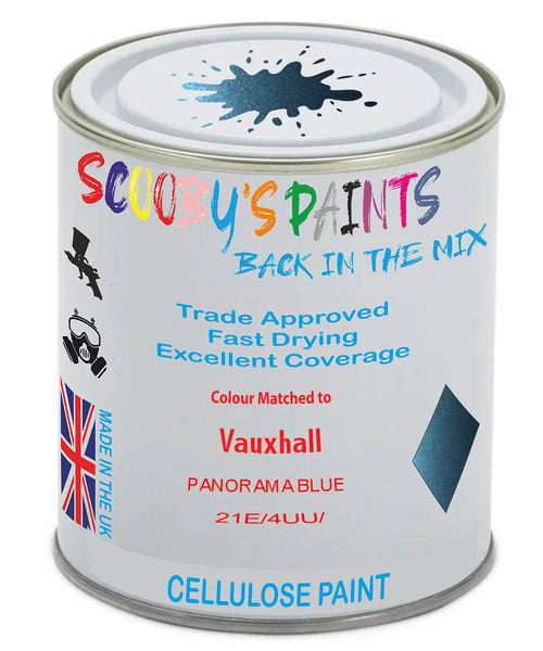 Paint Mixed Vauxhall Vivaro Panorama Blue 21E/4Uu Cellulose Car Spray Paint