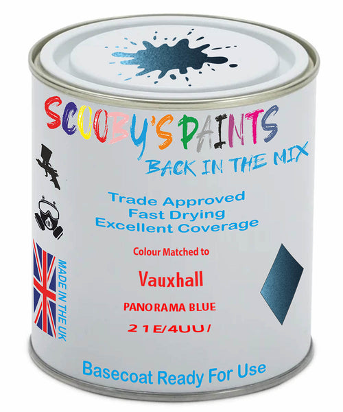 Paint Mixed Vauxhall Vivaro Panorama Blue 21E/4Uu Basecoat Car Spray Paint