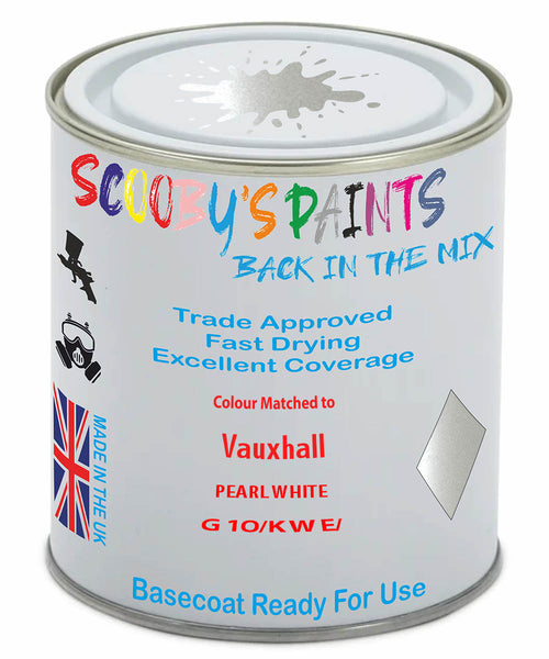 Paint Mixed Vauxhall Grandland X Pearl White G10/Kwe Basecoat Car Spray Paint