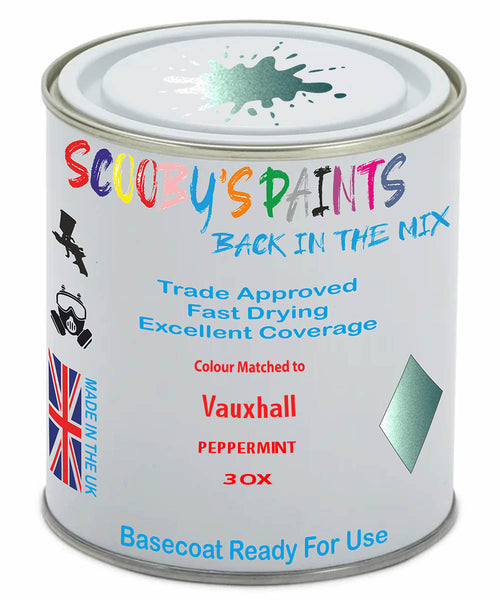 Paint Mixed Vauxhall Adam Peppermint  Basecoat Car Spray Paint