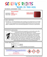 Basecoat Ready For Use Paint for VAUXHALL MERIVA POMEGRANATE RED Paint code: 2GU/50C/GBL Easy Use Original Paint Basecoat Spray Gun Paint