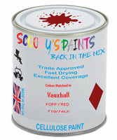 Paint Mixed Vauxhall Movano Poppy Red 719/74U Cellulose Car Spray Paint