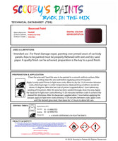 Basecoat Ready For Use Paint for VAUXHALL ADAM PURPLE FICTION Paint code: 50N/GWL Easy Use Original Paint Basecoat Spray Gun Paint
