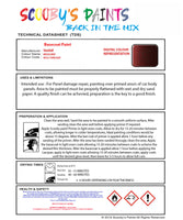 Basecoat Ready For Use Paint for VAUXHALL MOKKA X RIOJA RED Paint code: 491C/50W/G0Y Easy Use Original Paint Basecoat Spray Gun Paint