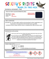 Instructions for use Vauxhall Royal Blue Car Paint