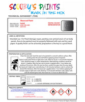 Cellulose Ready For Use Paint for VAUXHALL MOKKA X SATIN STEEL GREY 4 Paint code: 10B/501B/GF6 Easy Use Original Paint Cellulose Spray Gun Paint