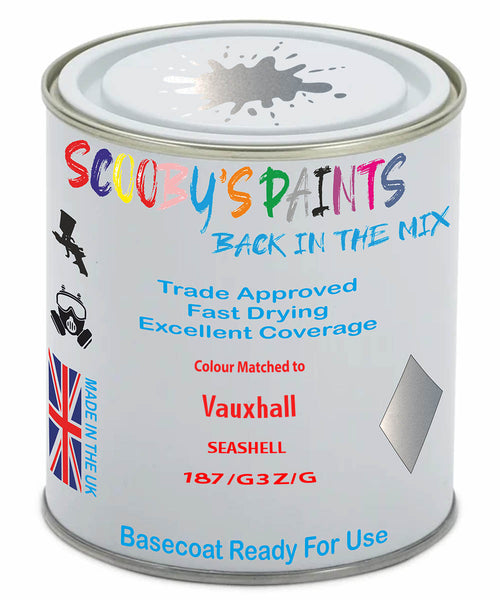 Paint Mixed Vauxhall Zafira Tourer Seashell 187/G3Z/Gwa Basecoat Car Spray Paint