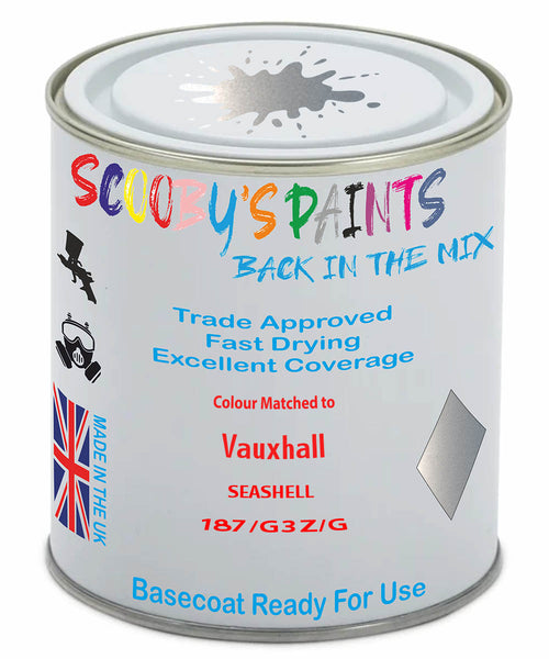 Paint Mixed Vauxhall Adam Seashell 187/G3Z/Gwa Basecoat Car Spray Paint