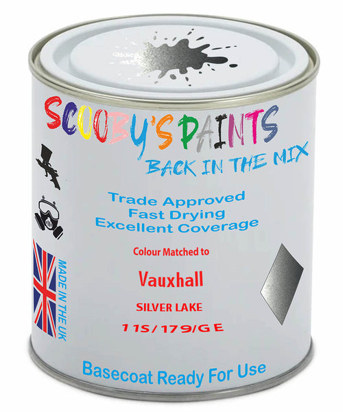 Paint Mixed Vauxhall Corsa Opc Silver Lake 11S/179/Gev Basecoat Car Spray Paint