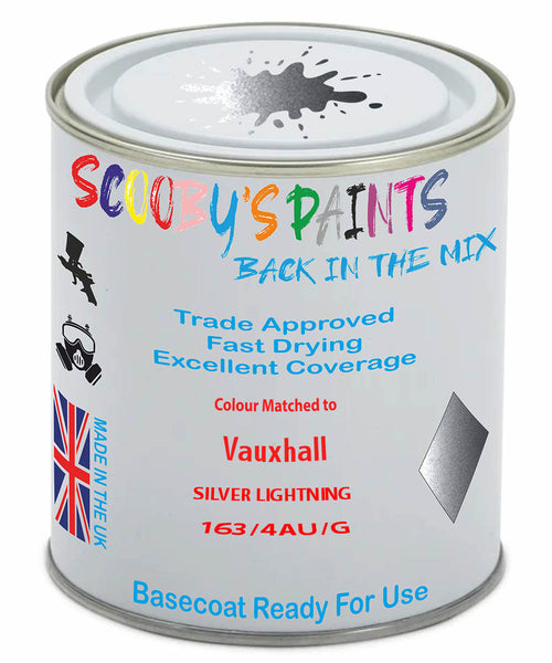 Paint Mixed Vauxhall Corsa Silver Lightning 163/4Au/Gbj Basecoat Car Spray Paint