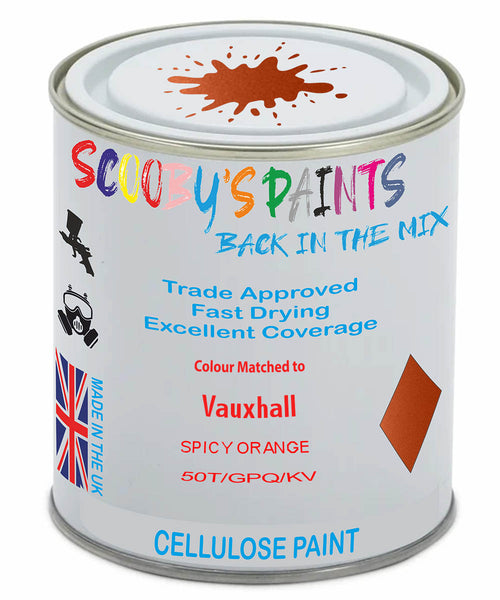 Paint Mixed Vauxhall Crossland X Spicy Orange 50T/Gpq/Kvh Cellulose Car Spray Paint
