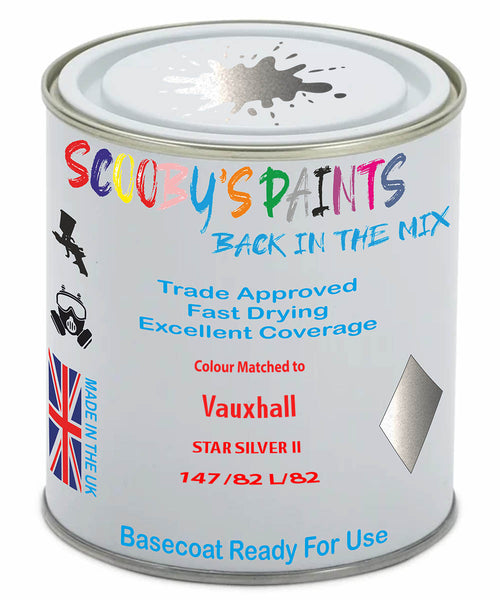 Paint Mixed Vauxhall Zafira Star Silver Ii 147/82L/82U Basecoat Car Spray Paint