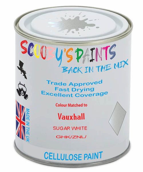 Paint Mixed Vauxhall Agila Sugar White Ghk/Znl Cellulose Car Spray Paint