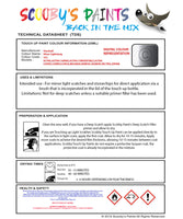 Instructions for use Vauxhall Silver Lightninig Car Paint