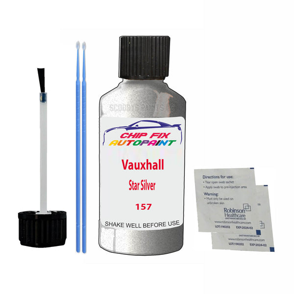 Vauxhall Star Silver Touch Up Paint Code 157 Scratch Repair Kit