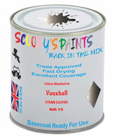 Paint Mixed Vauxhall Adam Titan Gloss 881S Basecoat Car Spray Paint