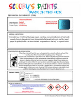 Basecoat Ready For Use Paint for VAUXHALL MOKKA X TRUE BLUE Paint code: 22V/445Y/GDS Easy Use Original Paint Basecoat Spray Gun Paint