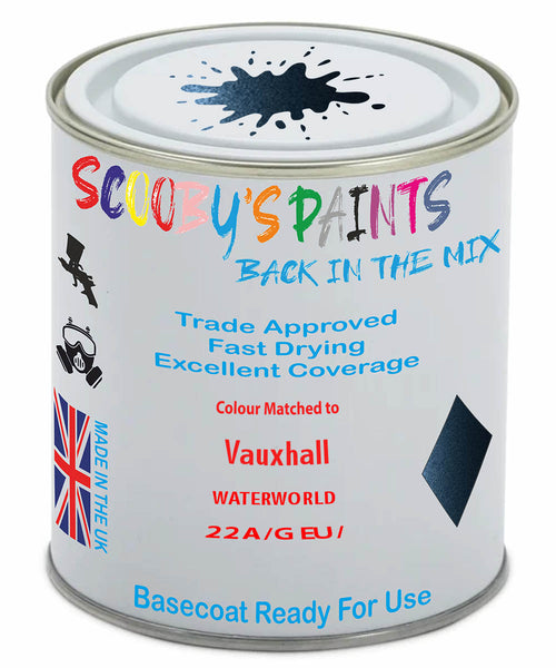 Paint Mixed Vauxhall Meriva Waterworld 22A/Geu Basecoat Car Spray Paint