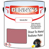 Denny's High Temp Paint For Stoves Colour- Velocity Red - Heatproof Soot-Resistant Durable