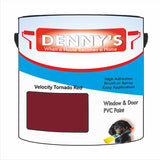 Denny's Plastic Paint For Pvc Colour- Velocity Tornado Red - Adhesion Tough Colour-Hold