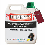 Denny's Stain Paint For Sheds Colour- Velocity Tornado Red - Weatherproof Uv-Safe Nourish