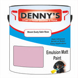 Denny's Emulsion Paint For Walls Colour- Bloom Dusty Satin Rose - Matte Wipe-Clean Durable Coverage