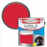 Denny's Chalk Paint For Furniture Colour- Velvet Terracotta Rose Red - Matte Scuffproof Refresh
