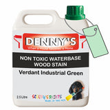 Denny's Stain Paint For Sheds Colour- Verdant Industrial Green - Weatherproof Uv-Safe Nourish