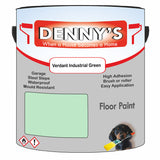 Denny's Floor Paint For Sheds Colour- Verdant Industrial Green - Durable Anti-Slip Weatherproof
