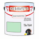 Denny's Tile Paint For Kitchen Tile Colour- Verdant Industrial Green - Wipe-Clean Grease-Resistant Refresh