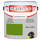Denny's Floor Paint For Sheds Colour- Verdant Machine Green - Durable Anti-Slip Weatherproof