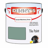 Denny's Tile Paint For Bathroom Tile Colour- Verdant Machinery Green - Moistureproof Easy-Clean Makeover