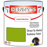 Denny's High Temp Paint For Pipes Colour- Verdant Utility Green - Heatproof Corrosionguard Durable