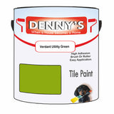 Denny's Tile Paint For Kitchen Tile Colour- Verdant Utility Green - Wipe-Clean Grease-Resistant Refresh