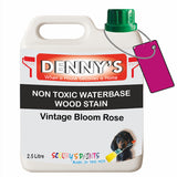 Denny's Stain Paint For Fences Colour- Vintage Bloom Rose - Weatherproof Uv-Safe Protect