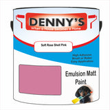 Denny's Emulsion Paint For Walls Colour- Soft Rose Shell Pink - Matte Wipe-Clean Durable Coverage