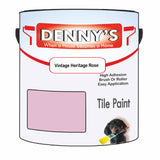 Denny's Tile Paint For Kitchen Tile Colour- Vintage Heritage Rose - Wipe-Clean Grease-Resistant Refresh