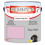 Denny's Floor Paint For Commercial Areas Colour- Vintage Heritage Rose - High-Traffic Anti-Slip Hardwearing