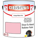 Denny's High Temp Paint For Stoves Colour- Vintage Ribbon Pink - Heatproof Soot-Resistant Durable
