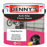 Denny's Floor Paint For Grip Coating Colour- Vintage Rose Pink - Anti-Slip Hardwearing Safe